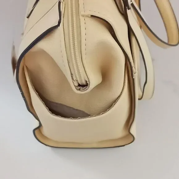 Fashion shoulder bag cream and gold - Picture 3 of 9